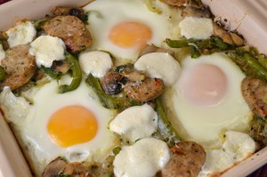 Mashed Potato Egg and Sausage Pizza